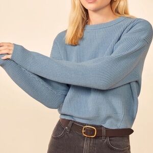 Reformation Winnie Sweater in Dusk Blue